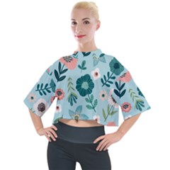 Flower Mock Neck Tee by zappwaits