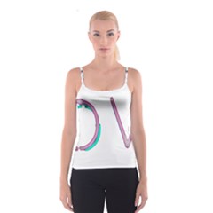 Pop Art Neon Love Sign Spaghetti Strap Top by essentialimage365