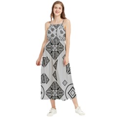 Abstract Pattern Geometric Backgrounds   Boho Sleeveless Summer Dress by Eskimos