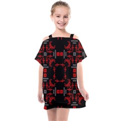 Abstract Pattern Geometric Backgrounds   Kids  One Piece Chiffon Dress by Eskimos