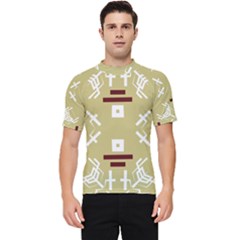 Abstract Pattern Geometric Backgrounds   Men s Short Sleeve Rash Guard by Eskimos