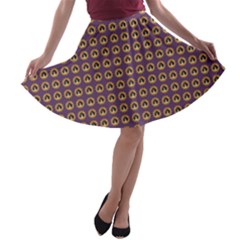 Olimedpurp A-line Skater Skirt by violetheavensky