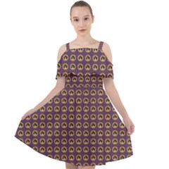 Olimedpurp Cut Out Shoulders Chiffon Dress by violetheavensky