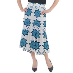 Abstract Pattern Geometric Backgrounds   Midi Mermaid Skirt by Eskimos