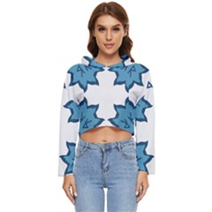 Abstract Pattern Geometric Backgrounds   Women s Lightweight Cropped Hoodie by Eskimos