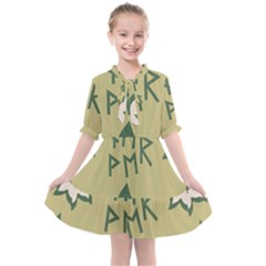 Abstract Pattern Geometric Backgrounds   Kids  All Frills Chiffon Dress by Eskimos