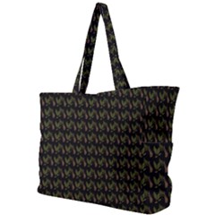 Fern Pattern 2 Black Simple Shoulder Bag by violetheavensky