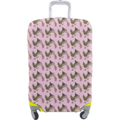 Fern Pattern 2 Pink Luggage Cover (large) by violetheavensky