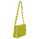 Fern Pattern 2 Yellow Shoulder Bag with Back Zipper View1