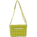 Fern Pattern 2 Yellow Shoulder Bag with Back Zipper View3