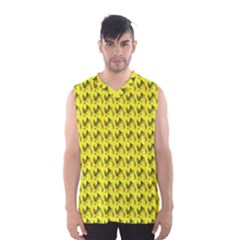 Fern Pattern 2 Yellow Men s Basketball Tank Top by violetheavensky