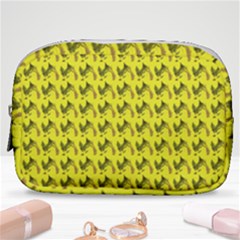 Fern Pattern 2 Yellow Make Up Pouch (small) by violetheavensky