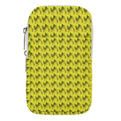 Fern Pattern 2 Yellow Waist Pouch (large) by violetheavensky