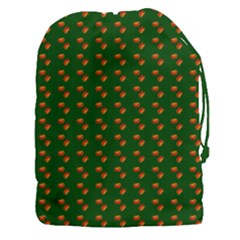 Kawaii Pumpkin Patt Green Drawstring Pouch (3xl) by violetheavensky