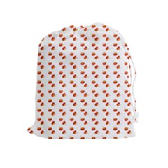 Kawaii Pumpkin Patt White Drawstring Pouch (xl) by violetheavensky