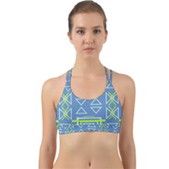 Abstract Pattern Geometric Backgrounds   Back Web Sports Bra by Eskimos