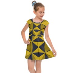 Abstract Pattern Geometric Backgrounds   Kids  Cap Sleeve Dress by Eskimos