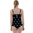 Tribal Mask Motif Drawing Pattern Twist Front Tankini Set View2