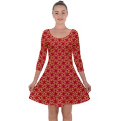 Funhouse Of Mirrors Quarter Sleeve Skater Dress by Sparkle