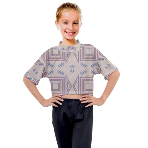 Abstract Pattern Geometric Backgrounds   Kids Mock Neck Tee by Eskimos