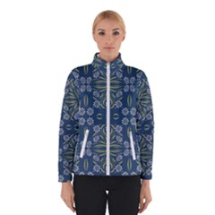 Folk Flowers Print Floral Pattern Ethnic Art Women s Bomber Jacket by Eskimos