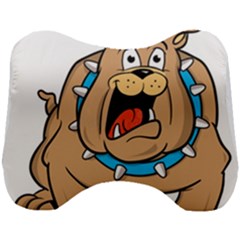 Bulldog-cartoon-illustration-11650862 Head Support Cushion by jellybeansanddinosaurs