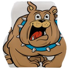 Bulldog-cartoon-illustration-11650862 Car Seat Velour Cushion  by jellybeansanddinosaurs