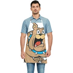 Bulldog-cartoon-illustration-11650862 Kitchen Apron by jellybeansanddinosaurs