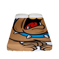 Bulldog-cartoon-illustration-11650862 Fitted Sheet (full/ Double Size) by jellybeansanddinosaurs