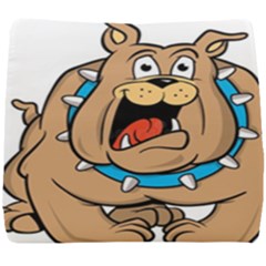 Bulldog-cartoon-illustration-11650862 Seat Cushion by jellybeansanddinosaurs