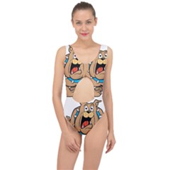 Bulldog-cartoon-illustration-11650862 Center Cut Out Swimsuit by jellybeansanddinosaurs