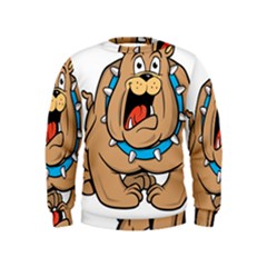 Bulldog-cartoon-illustration-11650862 Kids  Sweatshirt by jellybeansanddinosaurs