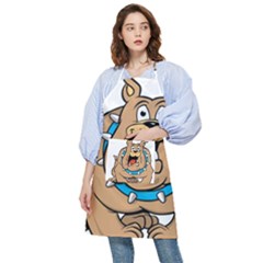 Bulldog-cartoon-illustration-11650862 Pocket Apron by jellybeansanddinosaurs