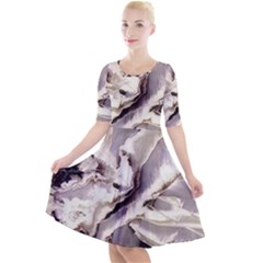 Abstract Wannabe Two Quarter Sleeve A-line Dress by MRNStudios