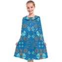 Floral folk damask pattern Fantasy flowers  Kids  Midi Sailor Dress View1