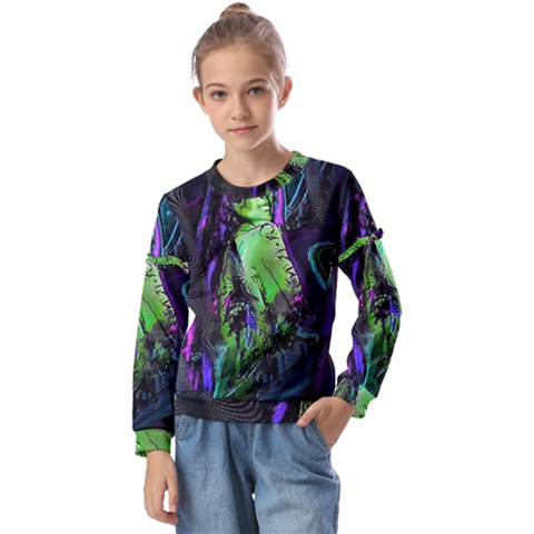 Effects Infestation Ii Kids  Long Sleeve Tee With Frill  by MRNStudios