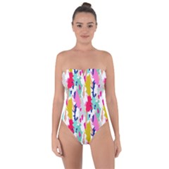 Acryl Paint Tie Back One Piece Swimsuit by CoshaArt