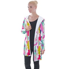 Acryl Paint Longline Hooded Cardigan by CoshaArt