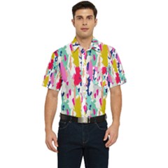 Acryl Paint Men s Short Sleeve Pocket Shirt  by CoshaArt