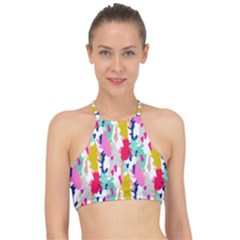 Acryl Paint Racer Front Bikini Top by CoshaArt