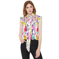 Acryl Paint Frill Detail Shirt by CoshaArt