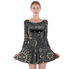 Mystic Patterns Long Sleeve Skater Dress by CoshaArt