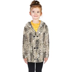 Luxury Snake Print Kids  Double Breasted Button Coat by CoshaArt