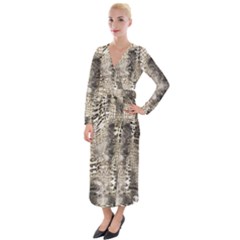 Luxury Snake Print Velvet Maxi Wrap Dress by CoshaArt