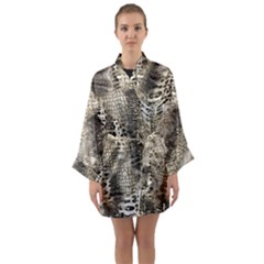 Luxury Snake Print Long Sleeve Satin Kimono by CoshaArt