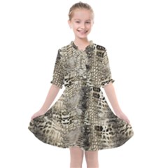 Luxury Snake Print Kids  All Frills Chiffon Dress by CoshaArt