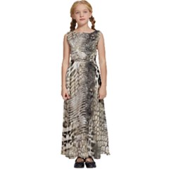 Luxury Snake Print Kids  Satin Sleeveless Maxi Dress by CoshaArt