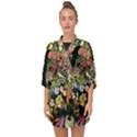 Tropical Pattern Half Sleeve Chiffon Kimono View1