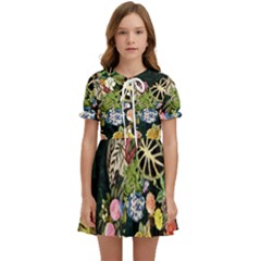 Tropical Pattern Kids  Sweet Collar Dress by CoshaArt