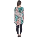 Colorful Spotted Reptilian Coral Long Sleeve Tunic  View2